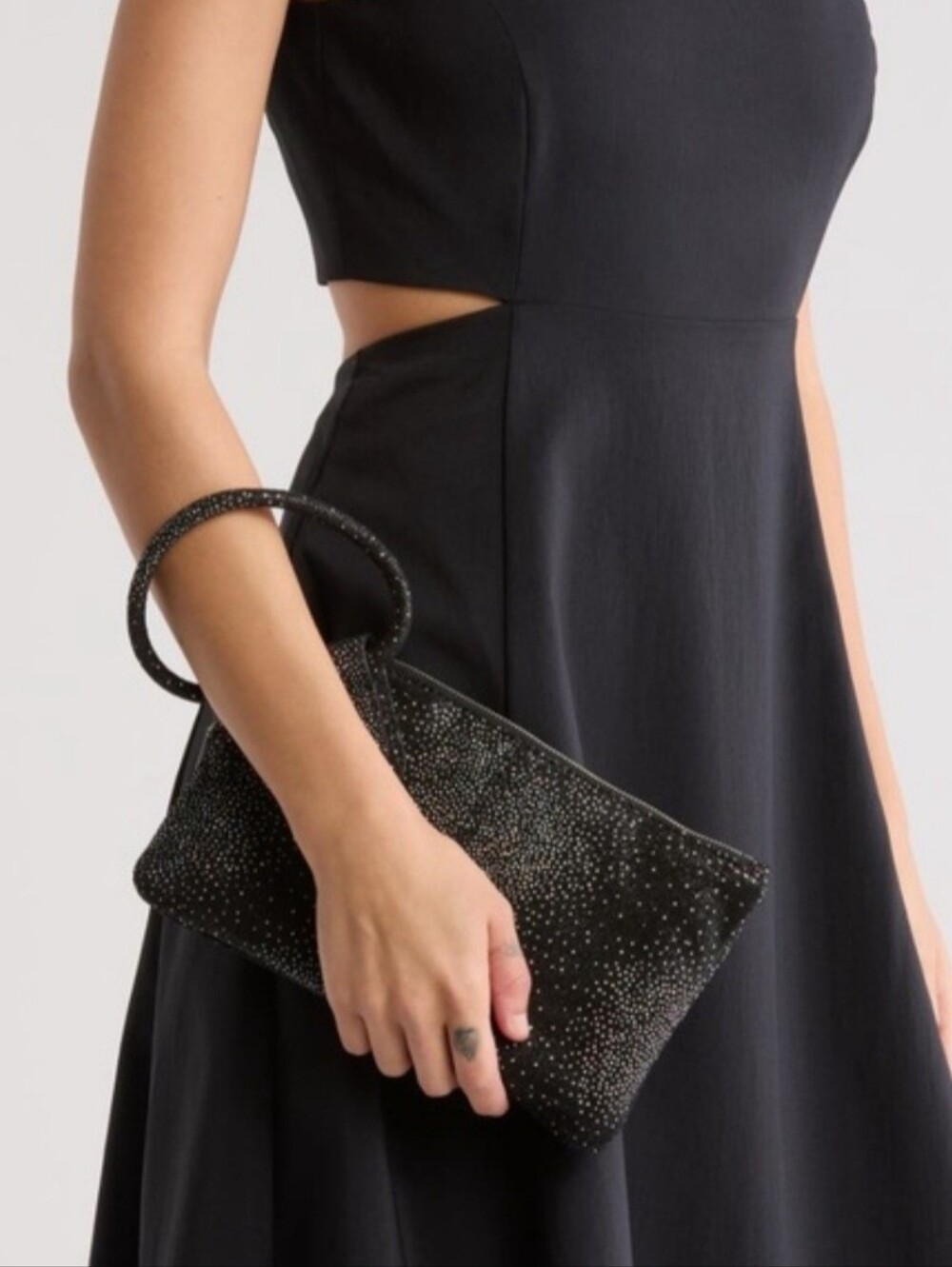 NWT Hobo "Sable" Leather Wristlet in Black/Silver - Picture 11 of 11
